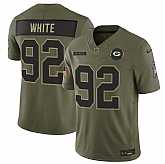 Men's Green Bay Packers #92 Reggie White Olive 2025 F.U.S.E. Salute to Service Limited Stitched Jersey Dyin,baseball caps,new era cap wholesale,wholesale hats