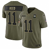 Men's Green Bay Packers #11 Jayden Reed Olive 2025 F.U.S.E. Salute to Service Limited Stitched Jersey Dyin,baseball caps,new era cap wholesale,wholesale hats