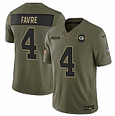 Men's Green Bay Packers #4 Brett Favre Olive 2025 F.U.S.E. Salute to Service Limited Stitched Jersey Dyin,baseball caps,new era cap wholesale,wholesale hats