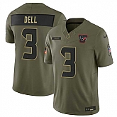 Men's Houston Texans #3 Tank Dell Olive 2025 F.U.S.E. Salute to Service Limited Stitched Jersey Dyin,baseball caps,new era cap wholesale,wholesale hats