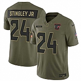 Men's Houston Texans #24 Derek Stingley Jr. Olive 2025 F.U.S.E. Salute to Service Limited Stitched Jersey Dyin,baseball caps,new era cap wholesale,wholesale hats