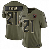 Men's Houston Texans #21 Nick Chubb Olive 2025 F.U.S.E. Salute to Service Limited Stitched Jersey Dyin,baseball caps,new era cap wholesale,wholesale hats