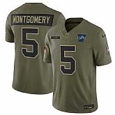 Men's Detroit Lions #5 David Montgomery Olive 2025 F.U.S.E. Salute to Service Limited Stitched Jersey Dyin,baseball caps,new era cap wholesale,wholesale hats