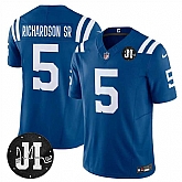 Men's Indianapolis Colts #5 Anthony Richardson Blue 2025 F.U.S.E. Jim Irsay Patch Vapor Limited Stitched Jersey Dzhi,baseball caps,new era cap wholesale,wholesale hats