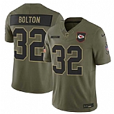 Men's Kansas City Chiefs #32 Nick Bolton Olive 2025 Salute to Service Limited Stitched Jersey Dyin,baseball caps,new era cap wholesale,wholesale hats