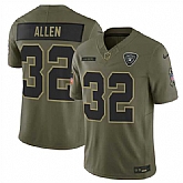 Men's Las Vegas Raiders #32 Marcus Allen Olive 2025 Salute to Service Limited Stitched Jersey Dyin,baseball caps,new era cap wholesale,wholesale hats