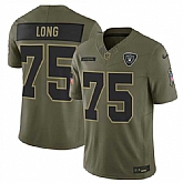 Men's Las Vegas Raiders #75 Howie Long Olive 2025 Salute to Service Limited Stitched Jersey Dyin,baseball caps,new era cap wholesale,wholesale hats