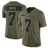 Men's Las Vegas Raiders #7 Geno Smith Olive 2025 Salute to Service Limited Stitched Jersey Dyin,baseball caps,new era cap wholesale,wholesale hats