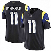 Men's Los Angeles Rams #11 Jimmy Garoppolo Black 2025 F.U.S.E. 'Rivalries' Vapor Limited Stitched Jersey Dzhi,baseball caps,new era cap wholesale,wholesale hats