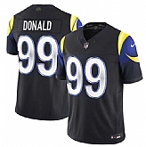 Men's Los Angeles Rams #99 Aaron Donald Black 2025 F.U.S.E. 'Rivalries' Vapor Limited Stitched Jersey Dzhi,baseball caps,new era cap wholesale,wholesale hats