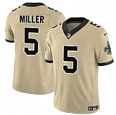 Men's New Orleans Saints #5 Kendre Miller Gold 2025 F.U.S.E. Alternate Vapor Limited Stitched Jersey Dzhi,baseball caps,new era cap wholesale,wholesale hats