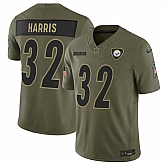 Men's Pittsburgh Steelers #32 Franco Harris Olive 2025 F.U.S.E. Salute to Service Limited Stitched Jersey Dyin,baseball caps,new era cap wholesale,wholesale hats