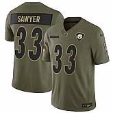 Men's Pittsburgh Steelers #33 Jack Sawyer Olive 2025 F.U.S.E. Salute to Service Limited Stitched Jersey Dyin,baseball caps,new era cap wholesale,wholesale hats