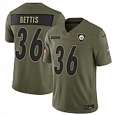 Men's Pittsburgh Steelers #36 Jerome Bettis Olive 2025 F.U.S.E. Salute to Service Limited Stitched Jersey Dyin,baseball caps,new era cap wholesale,wholesale hats
