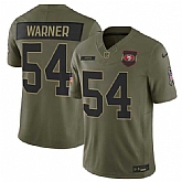 Men's San Francisco 49ers #54 Fred Warner Olive 2025 Salute to Service Limited Stitched Jersey Dyin,baseball caps,new era cap wholesale,wholesale hats