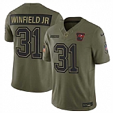 Men's Tampa Bay Buccaneers #31 Antoine Winfield Jr. Olive 2025 Salute to Service Limited Stitched Jersey Dyin,baseball caps,new era cap wholesale,wholesale hats