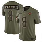 Men's Washington Commanders #8 Brian Robinson Jr. Olive 2025 Salute to Service Limited Stitched Jersey Dyin,baseball caps,new era cap wholesale,wholesale hats