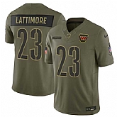Men's Washington Commanders #23 Marshon Lattimore Olive 2025 Salute to Service Limited Stitched Jersey Dyin,baseball caps,new era cap wholesale,wholesale hats