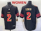 Women's San Francisco 49ers #2 Deommodore Lenoir Black 2025 F.U.S.E. 'Rivalries' Vapor Limited Stitched Jersey Dzhi,baseball caps,new era cap wholesale,wholesale hats