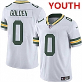 Youth Green Bay Packers #0 matthew golden white 2025 Vapor Untouchable Limited Stitched Jersey Dzhi,baseball caps,new era cap wholesale,wholesale hats