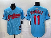 Men's Cleveland Guardians #11 Jose Ramirez Blue Vapor Premier Limited Stitched Baseball Jersey,baseball caps,new era cap wholesale,wholesale hats