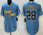 Men's Milwaukee Brewers #28 Andrew Vaughn Powder Blue 2022 City Connect Cool Base Jersey,baseball caps,new era cap wholesale,wholesale hats