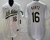 Men's Oakland Athletics #16 Nick Kurtz White Limited Jersey,baseball caps,new era cap wholesale,wholesale hats