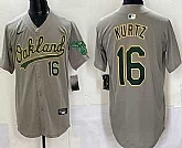 Men's Oakland Athletics #16 Nick Kurtz Gray Limited Jersey,baseball caps,new era cap wholesale,wholesale hats