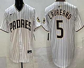 Men's San Diego Padres #5 Ramon Laureano White Limited Jersey,baseball caps,new era cap wholesale,wholesale hats