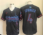 Men's Toronto Blue Jays #4 George Springer Navy 2024 City Connect Limited Stitched Baseball Jersey,baseball caps,new era cap wholesale,wholesale hats