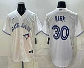 Men's Toronto Blue Jays #30 Alejandro Kirk White Cool Base Jersey,baseball caps,new era cap wholesale,wholesale hats