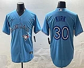Men's Toronto Blue Jays #30 Alejandro Kirk Light Blue Cool Base Stitched Jersey,baseball caps,new era cap wholesale,wholesale hats