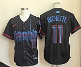 Men's Toronto Blue Jays #11 Bo Bichette Navy 2024 City Connect Limited Stitched Baseball Jersey,baseball caps,new era cap wholesale,wholesale hats