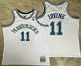 Men's Dallas Mavericks #11 Kyrie Irving White AU Throwback Jersey,baseball caps,new era cap wholesale,wholesale hats