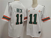 Men's Miami Hurricanes #11 Carson Beck White Stitched Football Jersey,baseball caps,new era cap wholesale,wholesale hats