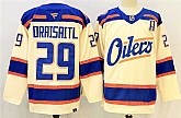 Men's Edmonton Oilers #29 Leon Draisaitl Light Beige Alternate With A Patch Stitched Hockey Jersey,baseball caps,new era cap wholesale,wholesale hats