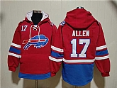 Men's Buffalo Bills #17 Josh Allen Red Ageless Must-Have Lace-Up Pullover Hoodie,baseball caps,new era cap wholesale,wholesale hats