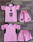 Youth Inter Miami CF Custom Pink Soccer Jersey Suit,baseball caps,new era cap wholesale,wholesale hats