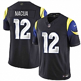 Men's Los Angeles Rams #12 Puka Nacua midnight blue 2025 F.U.S.E. 'Rivalries' Vapor Limited Stitched Jersey,baseball caps,new era cap wholesale,wholesale hats