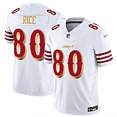 Men's San Francisco 49ers #80 Jerry Rice White Gold 2025 F.U.S.E. 'Rivalries' Vapor Limited Stitched Jersey,baseball caps,new era cap wholesale,wholesale hats