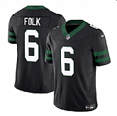 Men's New York Jets #6 Nick Folk Black 2025 F.U.S.E. Vapor Untouchable Limited Stitched Jersey,baseball caps,new era cap wholesale,wholesale hats