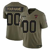 Men's Arizona Cardinals Active Player Custom Olive 2025 F.U.S.E. Salute to Service Limited Stitched Football Jersey,baseball caps,new era cap wholesale,wholesale hats