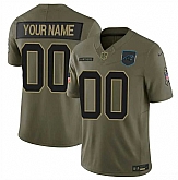 Men's Carolina Panthers Active Player Custom Olive 2025 F.U.S.E. Salute to Service Limited Stitched Football Jersey,baseball caps,new era cap wholesale,wholesale hats