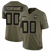 Men's Jacksonville Jaguars Active Player Custom Olive 2025 F.U.S.E. Salute to Service Limited Stitched Football Jersey,baseball caps,new era cap wholesale,wholesale hats