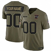 Men's New England Patriots Active Player Custom Olive 2025 F.U.S.E. Salute to Service Limited Stitched Football Jersey,baseball caps,new era cap wholesale,wholesale hats