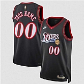 Men's Philadelphia 76ers Active Player Custom Black 2025 Classic Edition Stitched Jersey,baseball caps,new era cap wholesale,wholesale hats