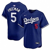 Men's Los Angeles Dodgers #5 Freddie Freeman Royal Limited Stitched Jersey Dzhi,baseball caps,new era cap wholesale,wholesale hats