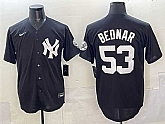 Men's New York Yankees #53 David Bednar Black Stitched Jersey,baseball caps,new era cap wholesale,wholesale hats