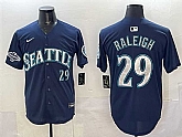 Men's Seattle Mariners #29 Cal Raleigh Navy With 2025 AL West Division Champions Patch Limited Stitched jersey,baseball caps,new era cap wholesale,wholesale hats