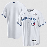 Men's Toronto Blue Jays Blank White 2025 World Series Home Cool Base Stitched Jersey Dzhi,baseball caps,new era cap wholesale,wholesale hats